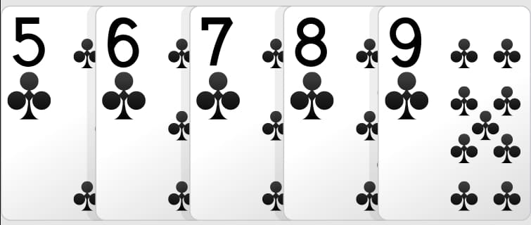 Стрит-флеш - вторая по силе комбинация в покере